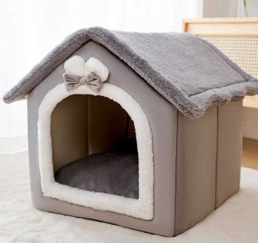 Casa Plegable para Mascotas - Villa de Invierno Cálida Desmontable
