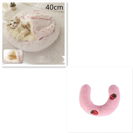 Cama 2 en 1 Redonda de Peluche