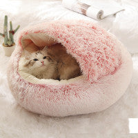 Cama 2 en 1 Redonda de Peluche