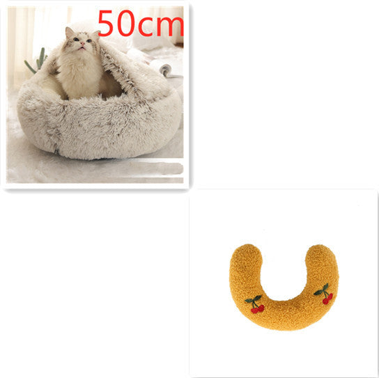 Cama 2 en 1 Redonda de Peluche