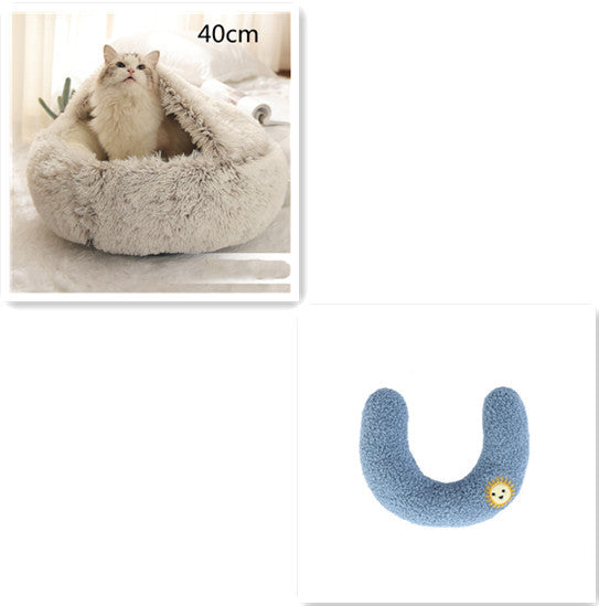 Cama 2 en 1 Redonda de Peluche