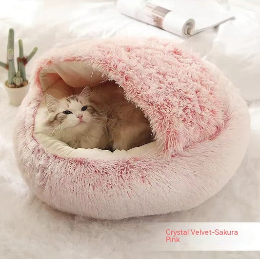 Cama 2 en 1 Redonda de Peluche